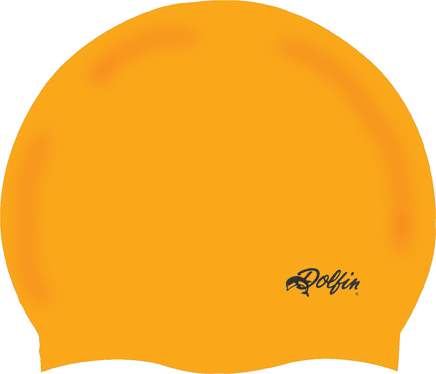 DOLFIN Solid Silicone Swim Cap (Orange (210))